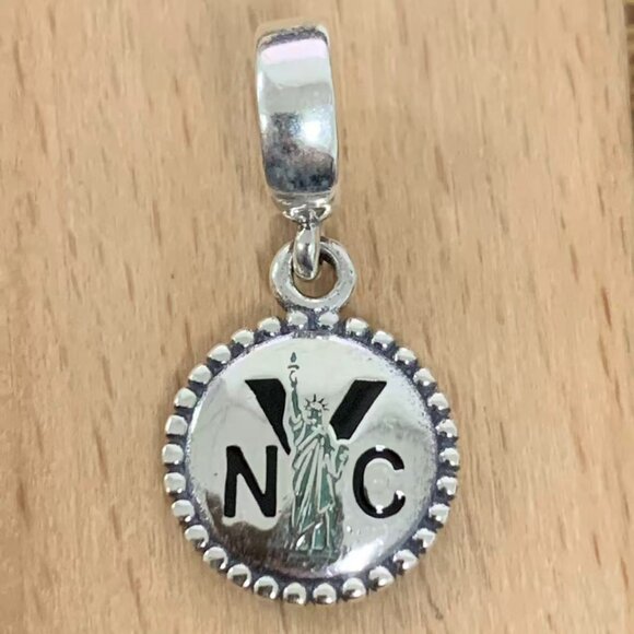 Pandora Blue Lady Liberty Exclusive Charm, S925 Silver Bracelets - Picture 1 of 4